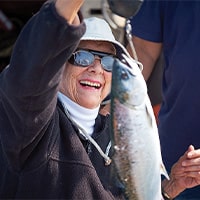 Woman fishing