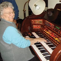 Woman playing piano