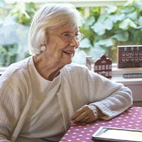 Woman smiling