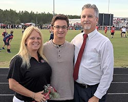 Truck accident victim with family